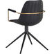 Cassius Abbington Black / Bravo Black Swivel Dining Armchair, Swivel